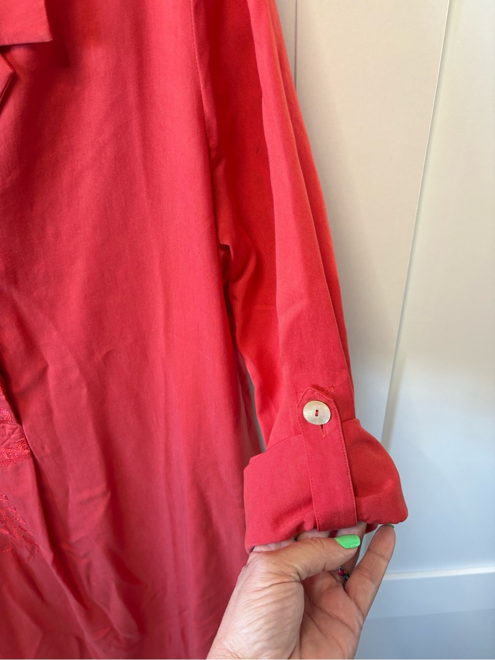 Soft Surroundings Embroidered Shirt Dress - Picture 5 of 11